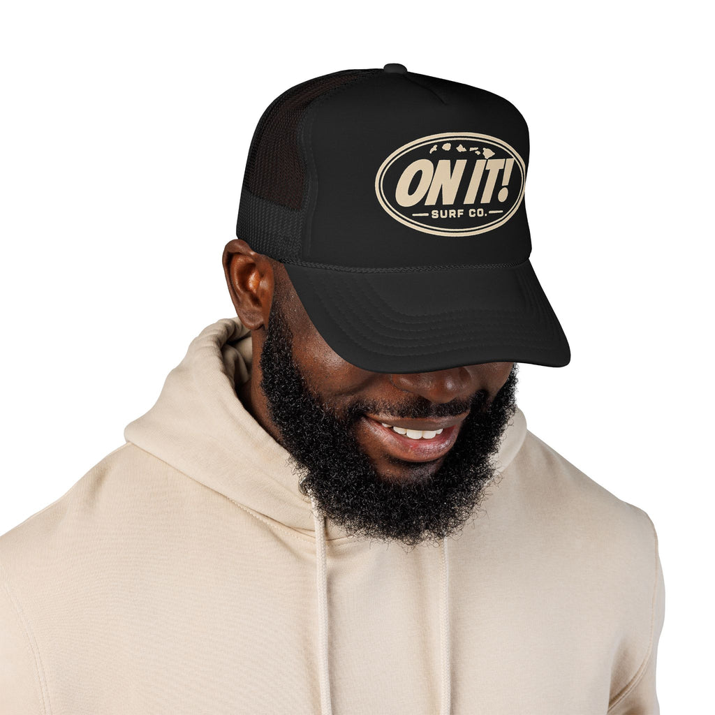 On It! Retro Foam Trucker Sun Faded Logo Hat
