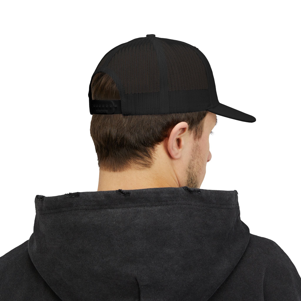 On It! White Oval logo- Snapback Trucker Cap