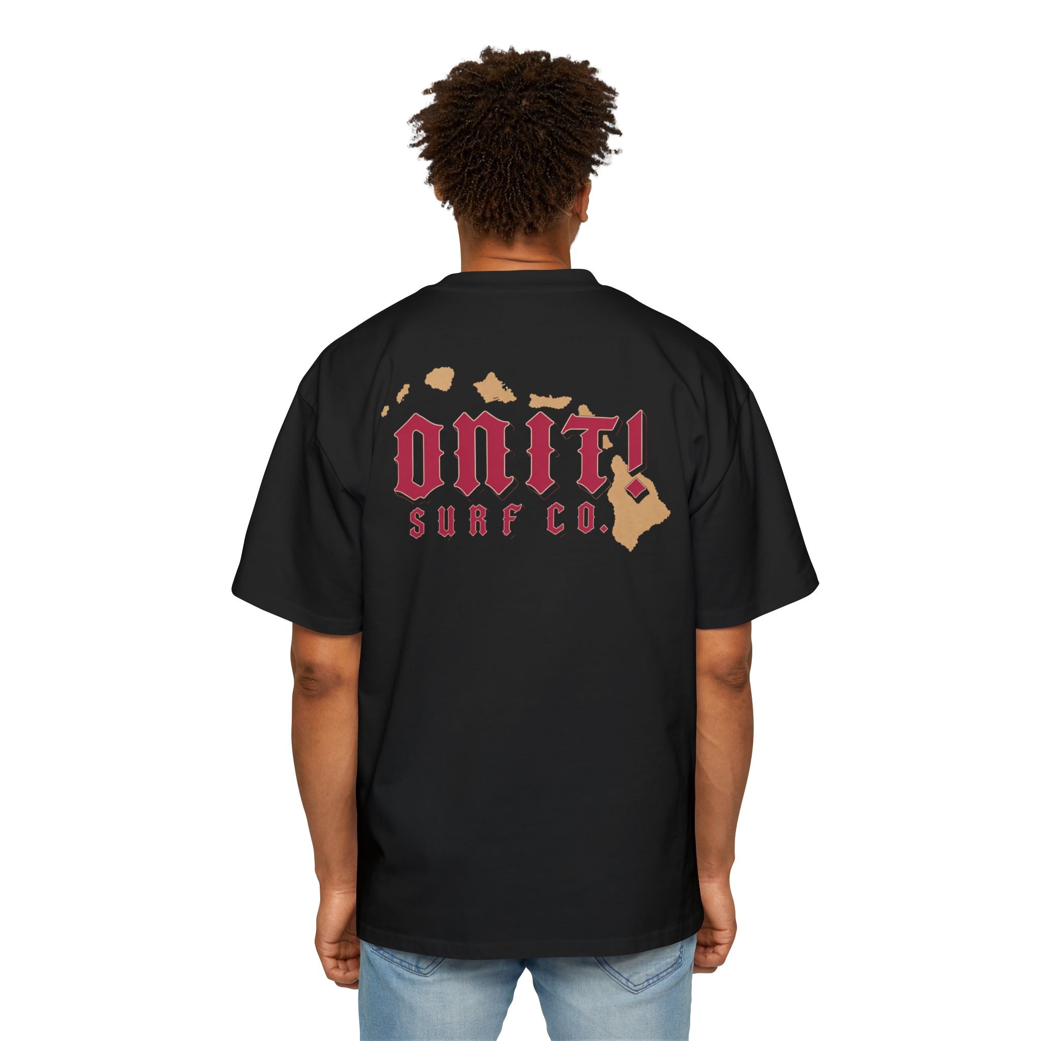 On It! Surf Co. Oversized Men's Tee — Hawaiian Island Logo