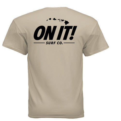 ON IT! Tan  Black OG Logo Tee