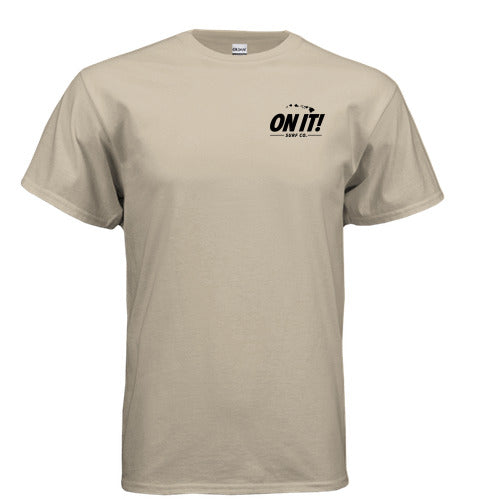 ON IT! Tan  Black OG Logo Tee